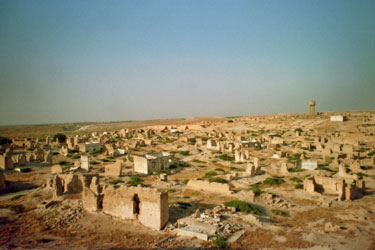 Qatna mit dem Palast im Hintergrund